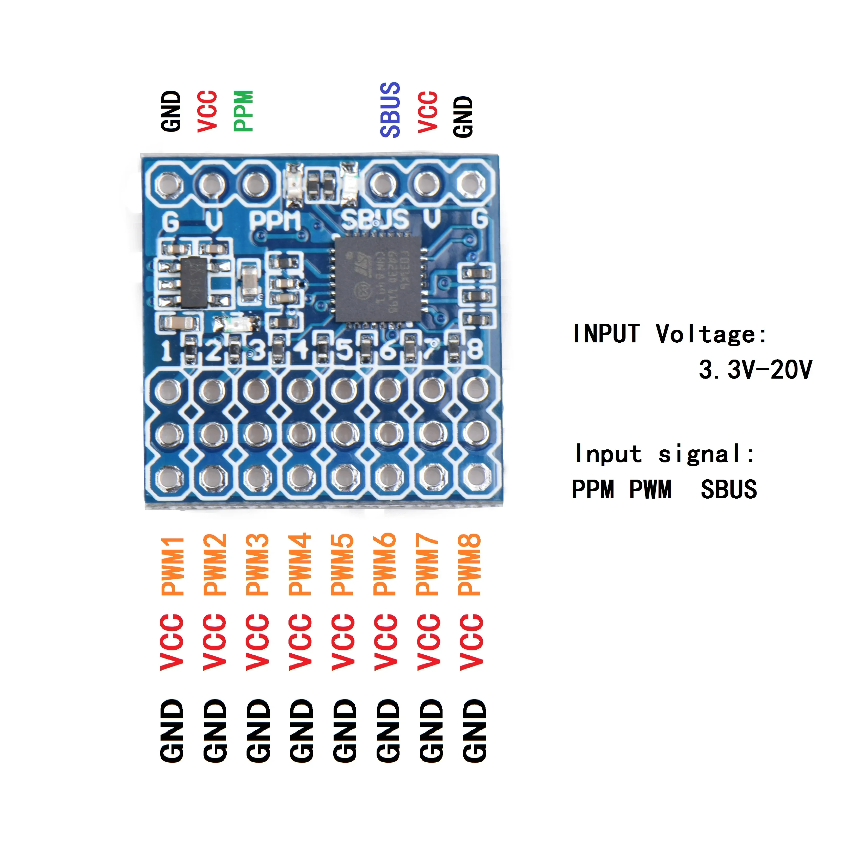 JHEMCU 8CH Penerima PWM PPM SB - Receiver Sbus 8Ch ulasan dan harga